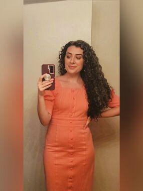 Ivy City Co Coral Midi Button-Front Dress